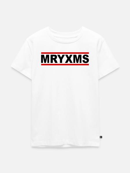MRYXMS - BLK - Merry Christmas - Kinder Premium Bio T-Shirt - Weiß