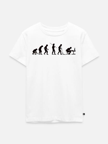 Programmierer Evolution Informatiker Entwickler - Kinder Premium Bio T-Shirt - Weiß