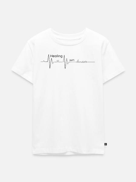 Die Heilung ist nicht linear – Kardiogramm - Kinder Premium Bio T-Shirt - Weiß