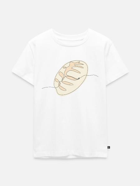Sauerteigbrot Strichzeichnung - Kinder Premium Bio T-Shirt - Weiß