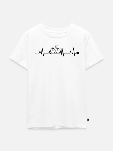  Fahrrad Radfahrer  - Kinder Premium Bio T-Shirt - Weiß