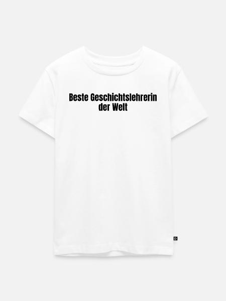 Beste Geschichtslehrerin der Welt Geschenk - Kinder Premium Bio T-Shirt - Weiß
