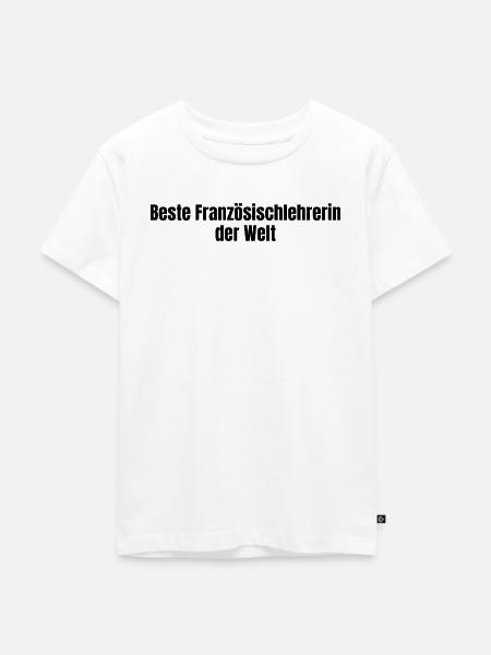 Beste Französischlehrerin der Welt Geschenk - Kinder Premium Bio T-Shirt - Weiß
