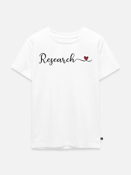 Forschungsherztypografie - Kinder Premium Bio T-Shirt - Weiß