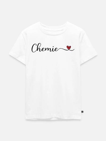 Chemie mit Herz - Kinder Premium Bio T-Shirt - Weiß