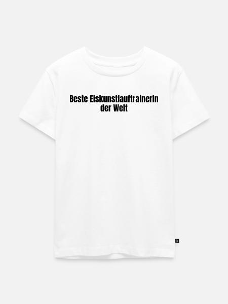 Beste Eiskunstlauftrainerin der Welt Geschenk - Kinder Premium Bio T-Shirt - Weiß