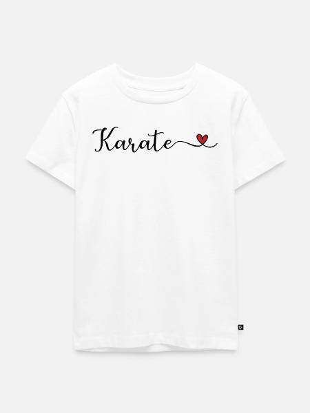 Karateherz - Kinder Premium Bio T-Shirt - Weiß