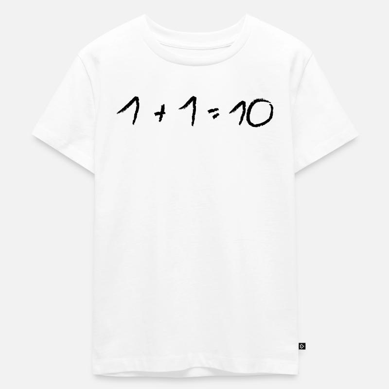 Math problem 1 + 1 - Kids Premium Organic T-Shirt - white
