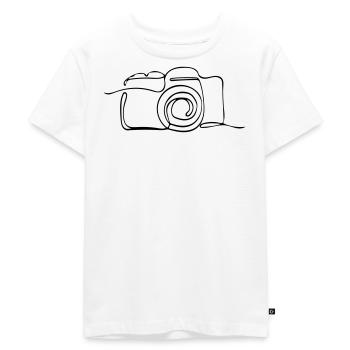 Kamera - Kinder Premium Bio T-Shirt - Weiß - Vorne - Hailey (125cm)