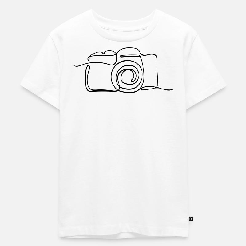 camera - Kids Premium Organic T-Shirt - white