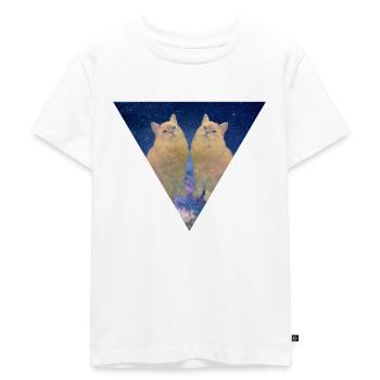 GALAXY CATS CATS AMIS CADEAU CHATS CHATONS - T-shirt Premium bio Enfant - blanc - Devant - Hailey (125cm)