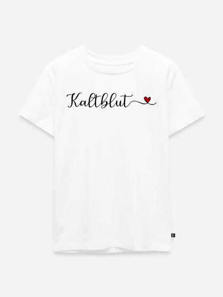 Kaltblut mit Herz - Kinder Premium Bio T-Shirt - Weiß