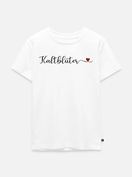 Kaltblüter - Kinder Premium Bio T-Shirt - Weiß