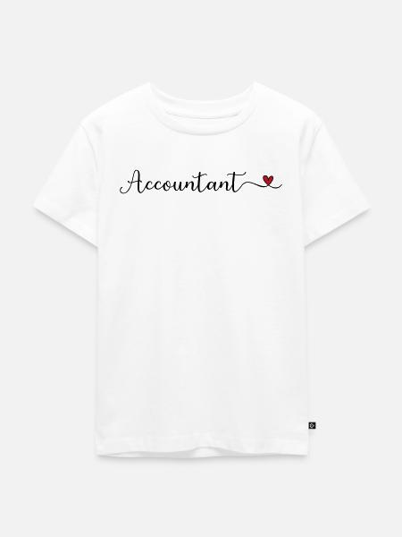 Buchhalter mit Herz - Kinder Premium Bio T-Shirt - Weiß