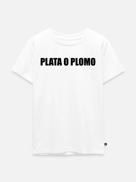 PLATA O PLOMO - Kinder Premium Bio T-Shirt - Weiß