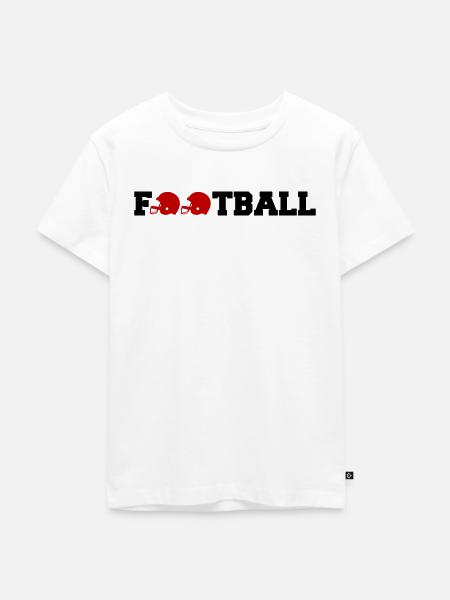 Rotes Helmduo Sportdesign - Kinder Premium Bio T-Shirt - Weiß