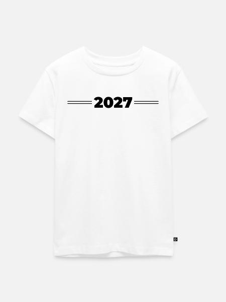 2027 Jahr - Kinder Premium Bio T-Shirt - Weiß