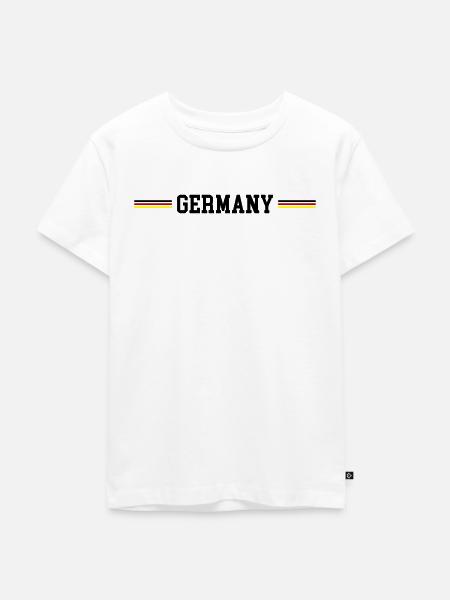 Germany Fahne - Kinder Premium Bio T-Shirt - Weiß