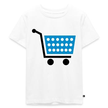 Einkaufswagen - Kinder Premium Bio T-Shirt - Weiß - Vorne - Hailey (125cm)