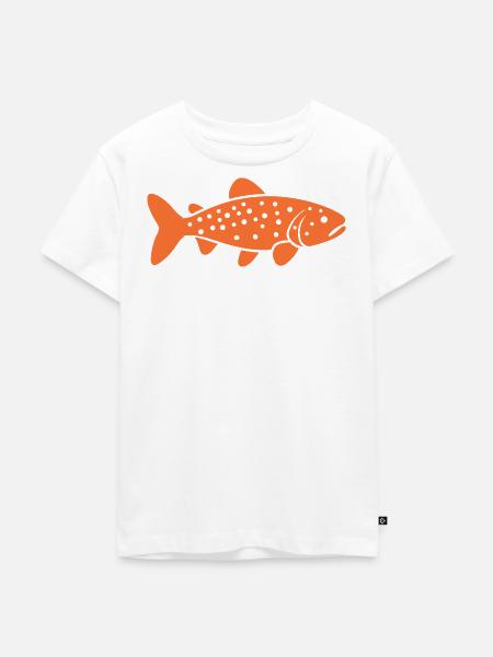 Forelle - Kinder Premium Bio T-Shirt - Weiß