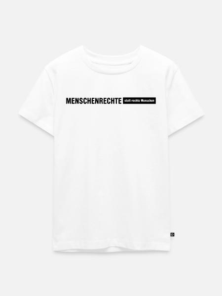 Menschenrechte Spruch Zeile - Kinder Premium Bio T-Shirt - Weiß