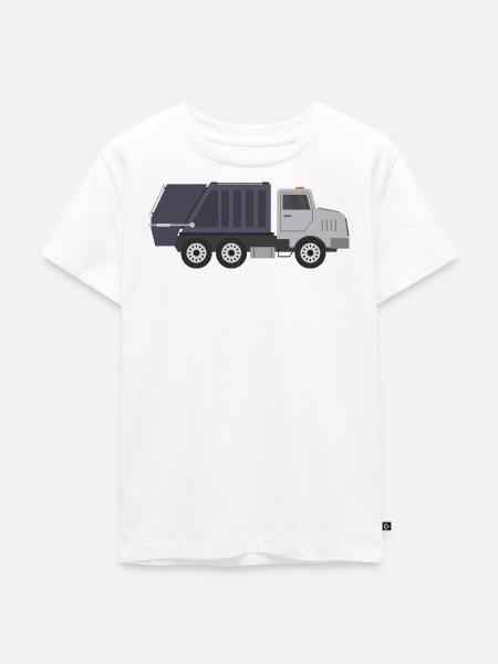 Müllwagen - Kinder Premium Bio T-Shirt - Weiß
