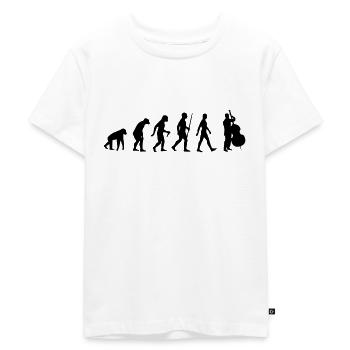 Double Bass - Evolution Music Strings Instrument - Kids Premium Organic T-Shirt - white - Front - Hailey (125cm)