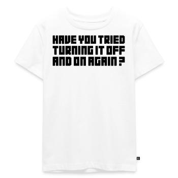 L’éteindre – Nerdiges Computer Statemen - T-shirt Premium bio Enfant - blanc - Devant - Hailey (125cm)