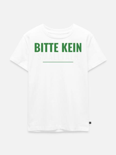 Bitte kein Smalltalk – Abschiedsgeschenk Shirt - Kinder Premium Bio T-Shirt - Weiß