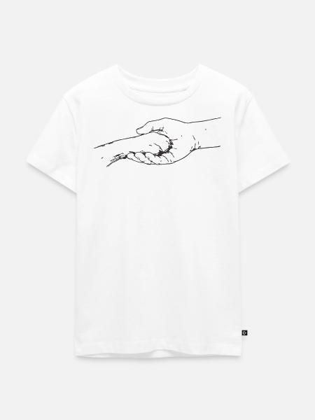 hand-pfote_1 - Kinder Premium Bio T-Shirt - Weiß