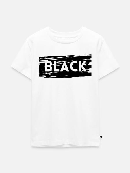 Schwarz - Kinder Premium Bio T-Shirt - Weiß
