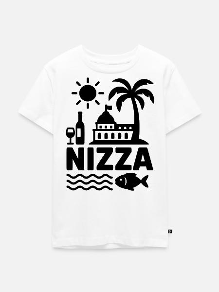 nizza  - Kinder Premium Bio T-Shirt - Weiß