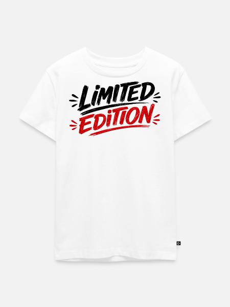 Limitierte Edition Logo Print - Kinder Premium Bio T-Shirt - Weiß