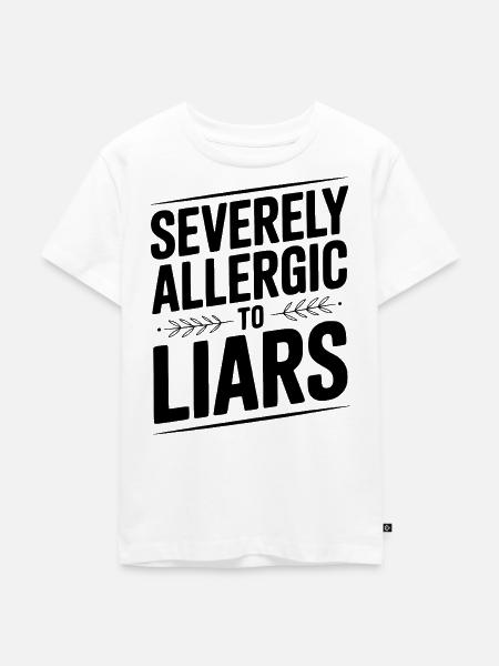 Stark allergisch gegen Lügner - Kinder Premium Bio T-Shirt - Weiß