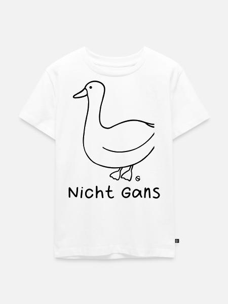 Nicht Gans - Kinder Premium Bio T-Shirt - Weiß