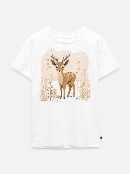 Rehkitz - Kinder Premium Bio T-Shirt - Weiß