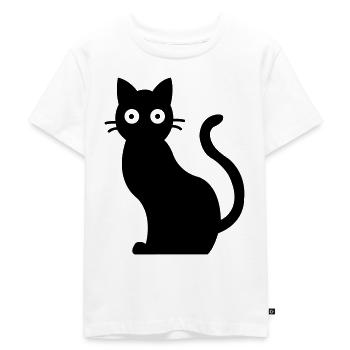 Chat Chat Noir - T-shirt Premium bio Enfant - blanc - Devant - Hailey (125cm)