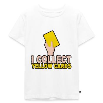 Je reçois des cartons jaunes - T-shirt Premium bio Enfant - blanc - Devant - Hailey (125cm)