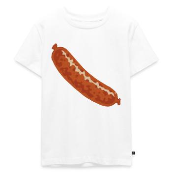 Wurst - Kinder Premium Bio T-Shirt - Weiß - Vorne - Hailey (125cm)