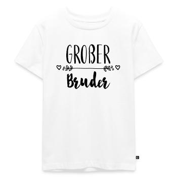 Grosser Bruder - Kinder Premium Bio T-Shirt - Weiß - Vorne - Hailey (125cm)