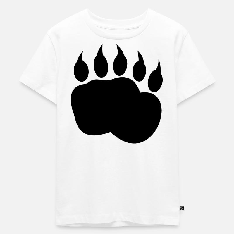 Bärentatze. - Kinder Premium Bio T-Shirt - Weiß