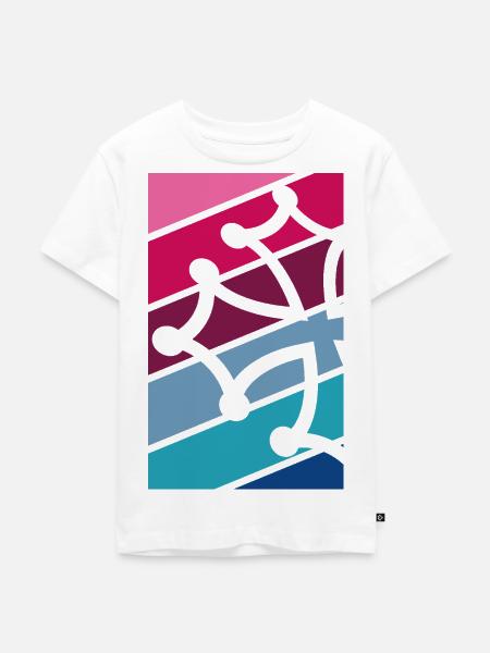 Kreuz Occitane mehrfarbig - Kinder Premium Bio T-Shirt - Weiß