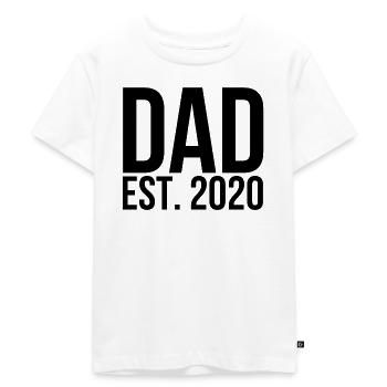 Dad est 2020 - Kinder Premium Bio T-Shirt - Weiß - Vorne - Hailey (125cm)