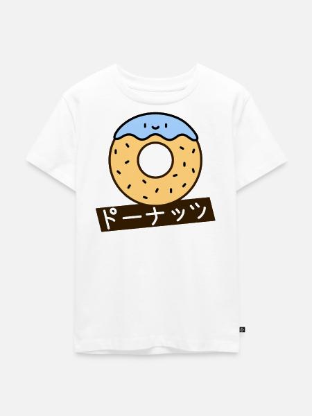 Japanischer Donut mit Streusel - Kinder Premium Bio T-Shirt - Weiß