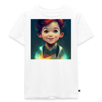 Enfant souriant - T-shirt Premium bio Enfant - blanc - Devant - Hailey (125cm)
