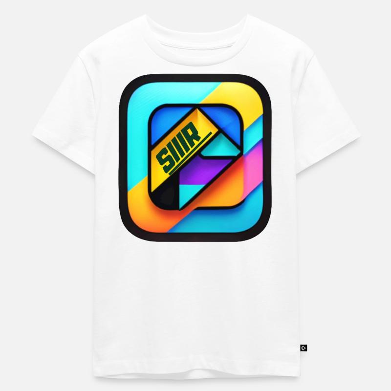 Multicolore cube color - T-shirt Premium bio Enfant - blanc