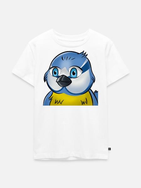Meise - Kinder Premium Bio T-Shirt - Weiß