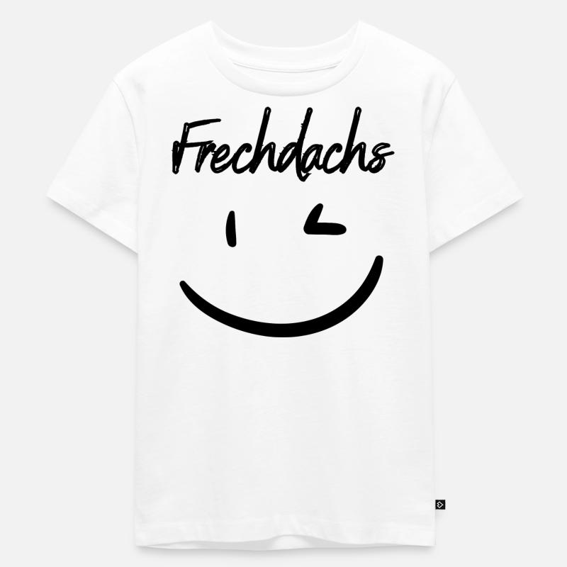 Frechdachs schwarz - Kinder Premium Bio T-Shirt - Weiß