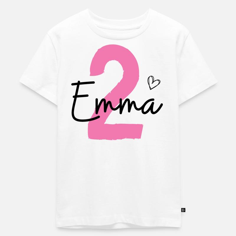 Emma 2 - Kinder Premium Bio T-Shirt - Weiß