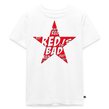 Roter Stern ist schlecht - Kinder Premium Bio T-Shirt - Weiß - Vorne - Hailey (125cm)